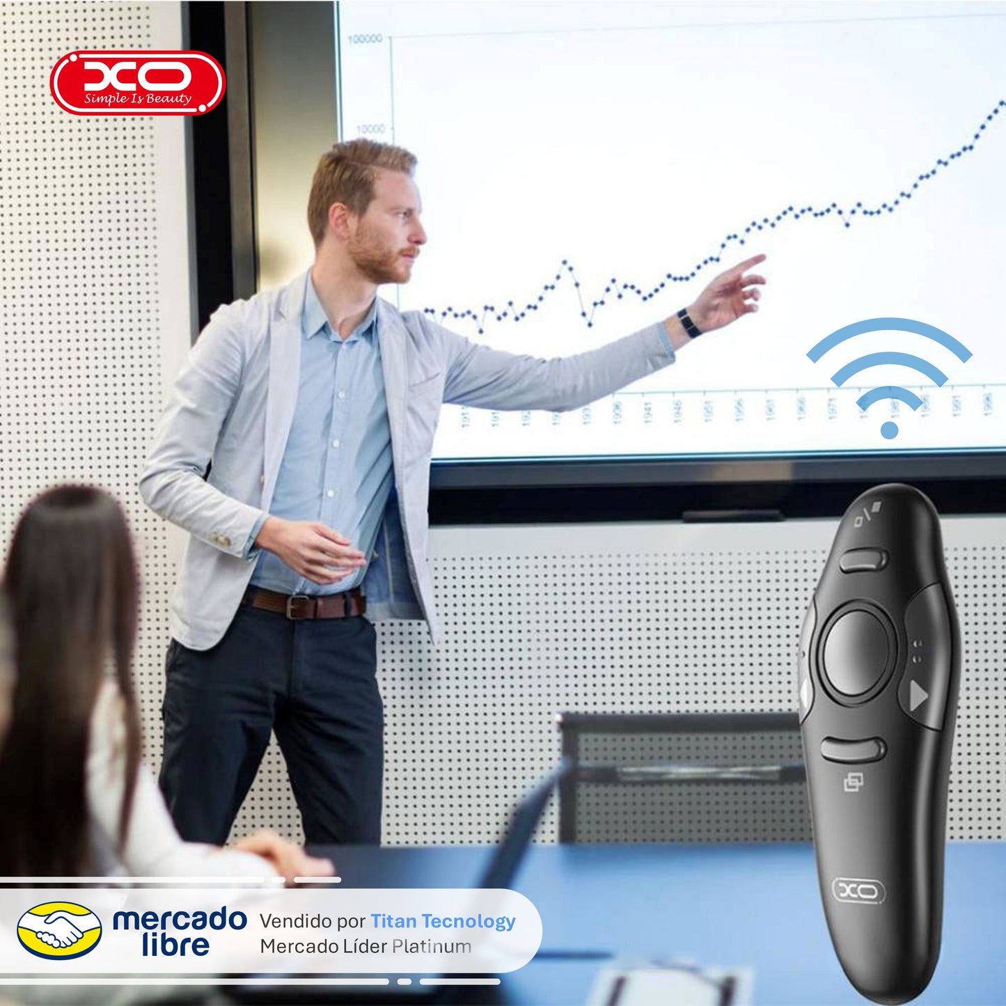 Presentador XO / Apuntador Inalámbrico / Puntero Láser USB