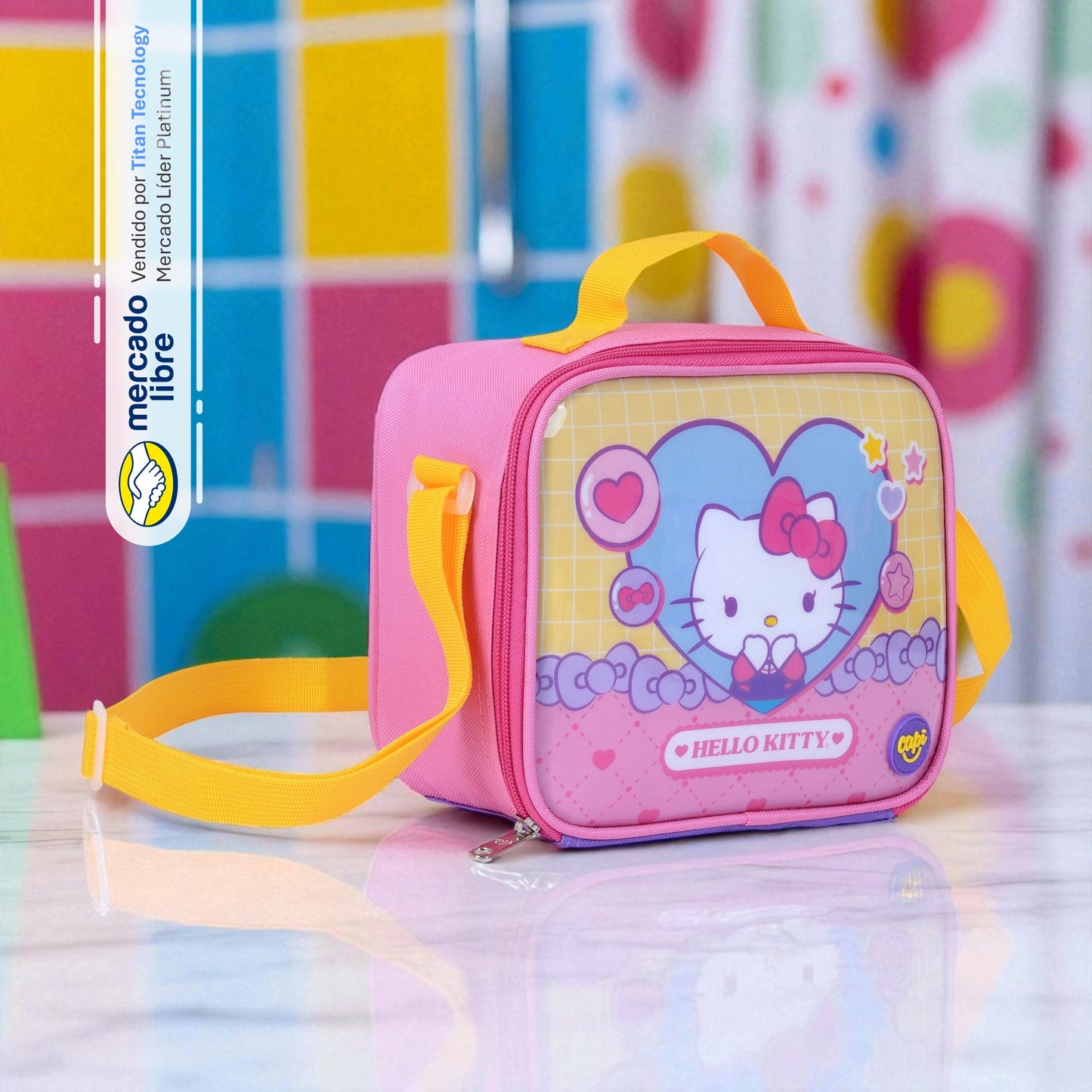 Tripack / Morral + Lonchera + Estuche Capi Kids - Hello Kitty Iconic (S)