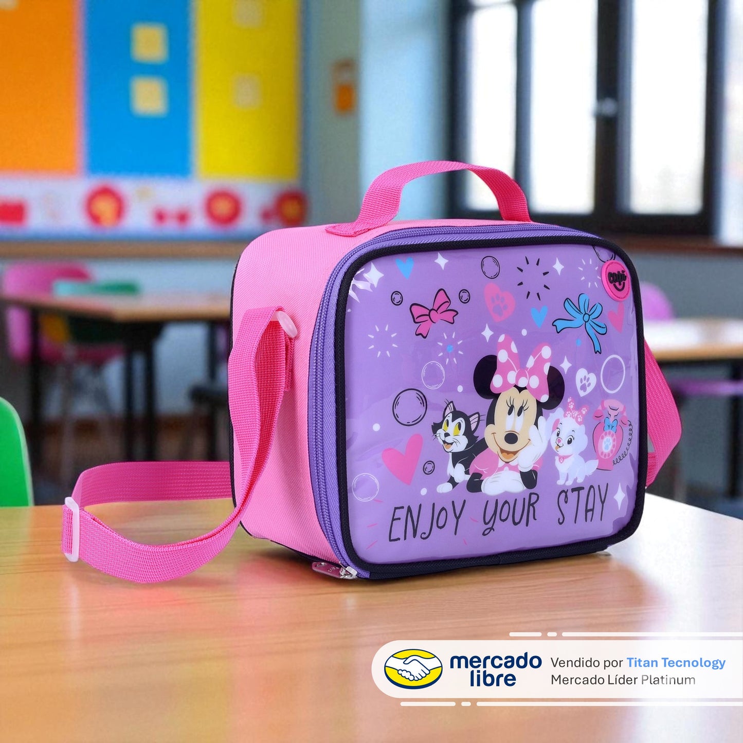 Tripack / Morral + Lonchera + Estuche Capi Kids - Minnie Chic (XS)