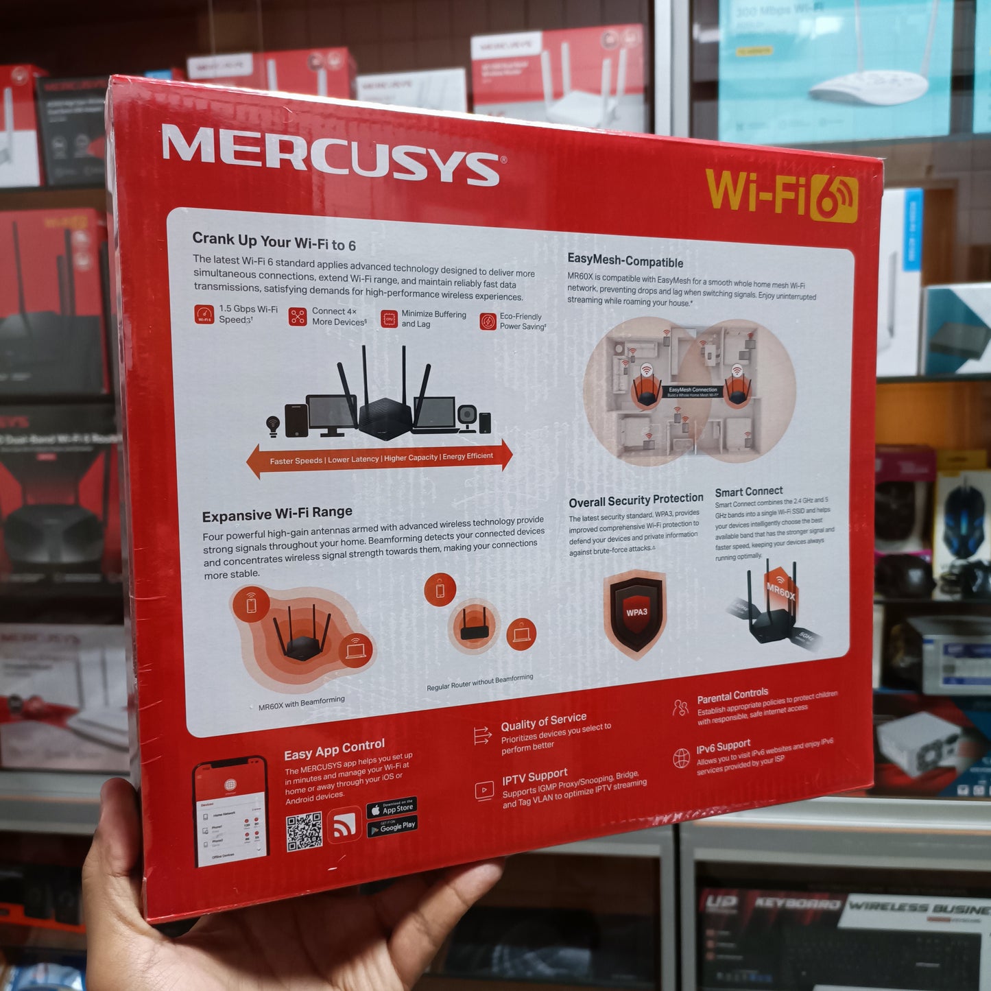 Router Wifi 6 AX1500 Dual Band Fibra Gigabit MR60X
