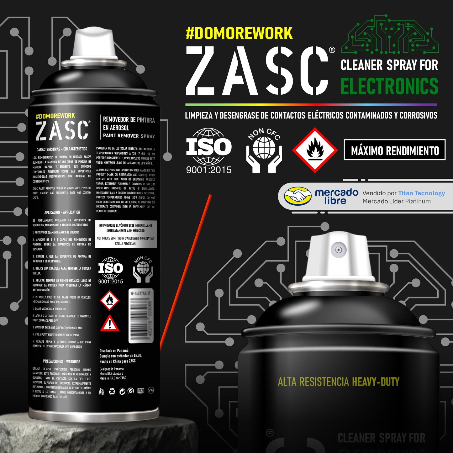 Limpiador De Contacto Electrónico Zasc En Spray 450ml