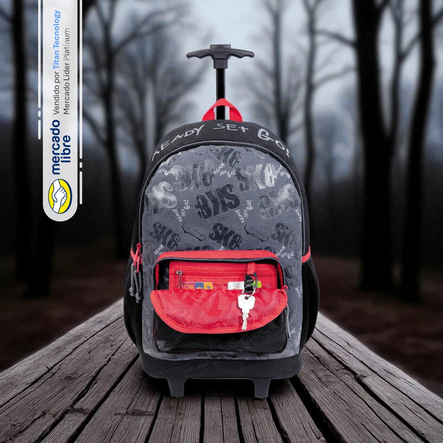 Bolso / Morral Con Ruedas Capi Joy Skateboard (L)
