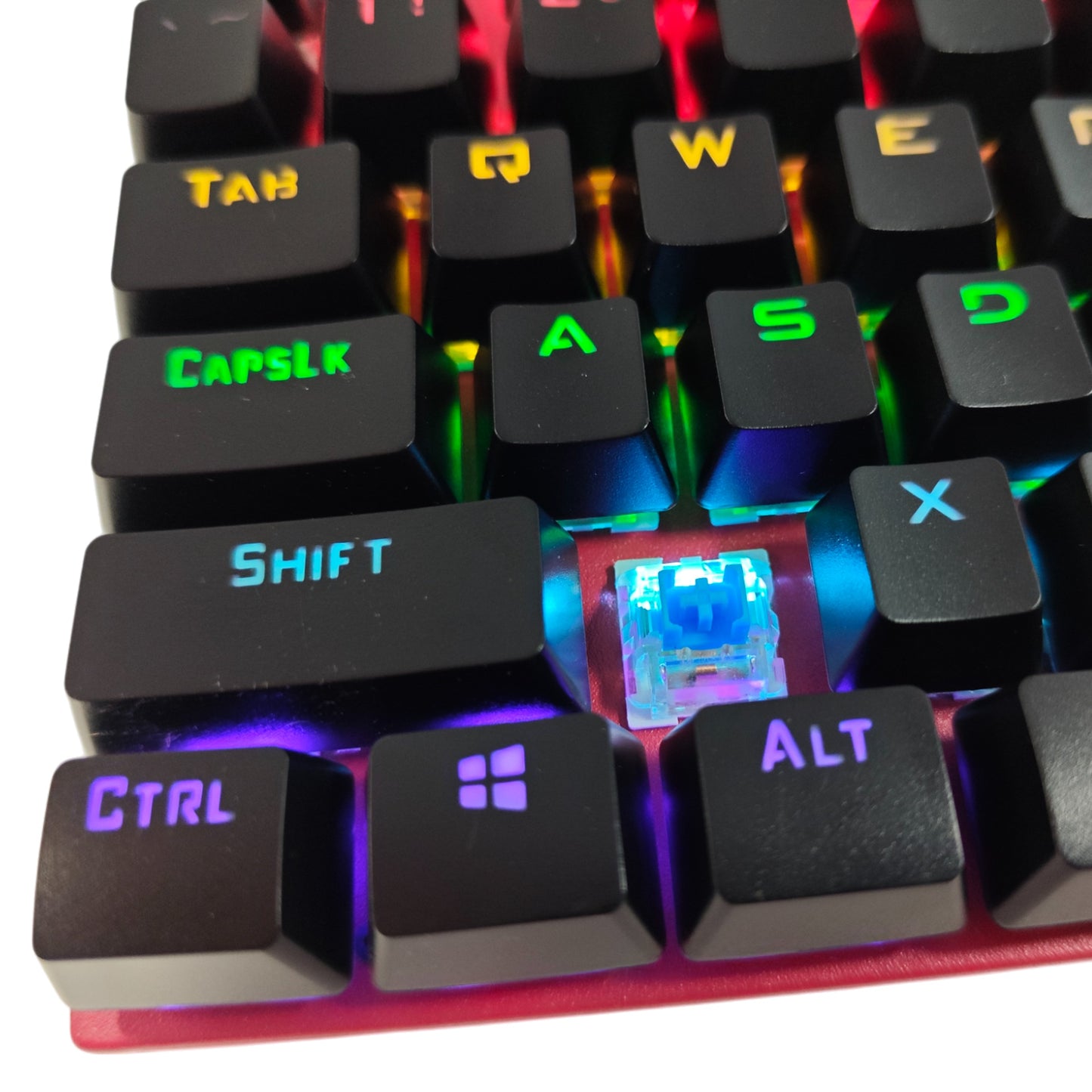 Teclado Mecánico Gamer Hot Swap Red USB Led RGB Switch Azul