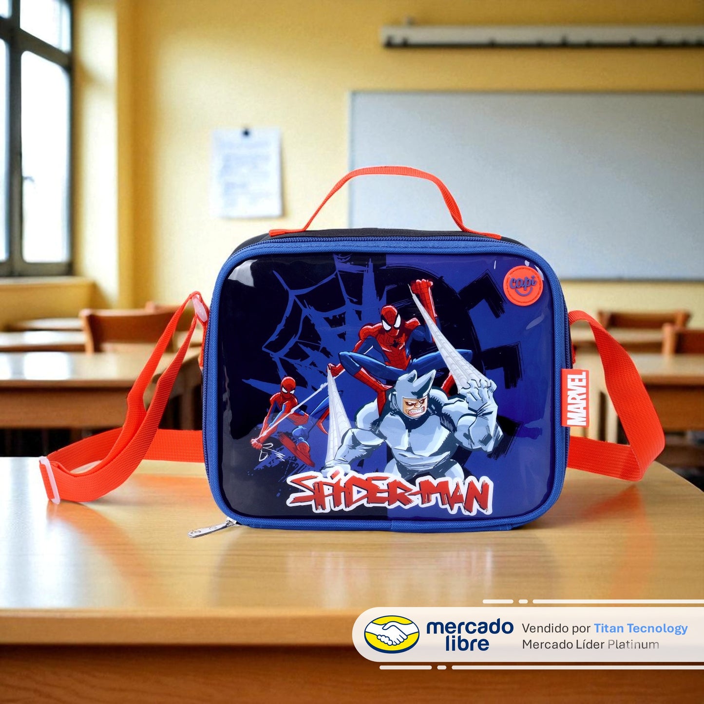 Tripack / Morral + Lonchera + Estuche Capi Kids - Spider-Man Awesome (S)