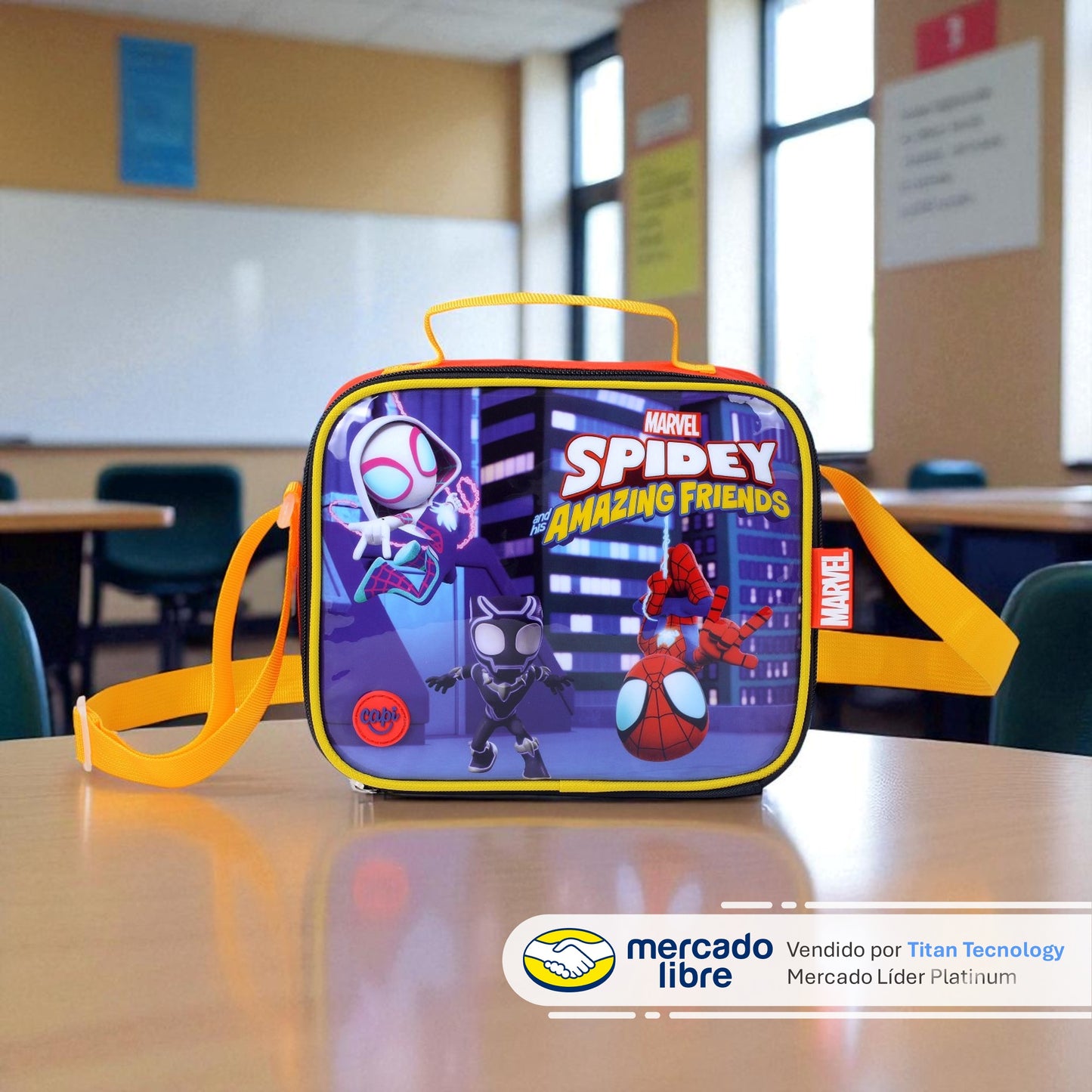 Tripack / Morral + Lonchera + Estuche Capi Kids - Spidey And Friends (XS)