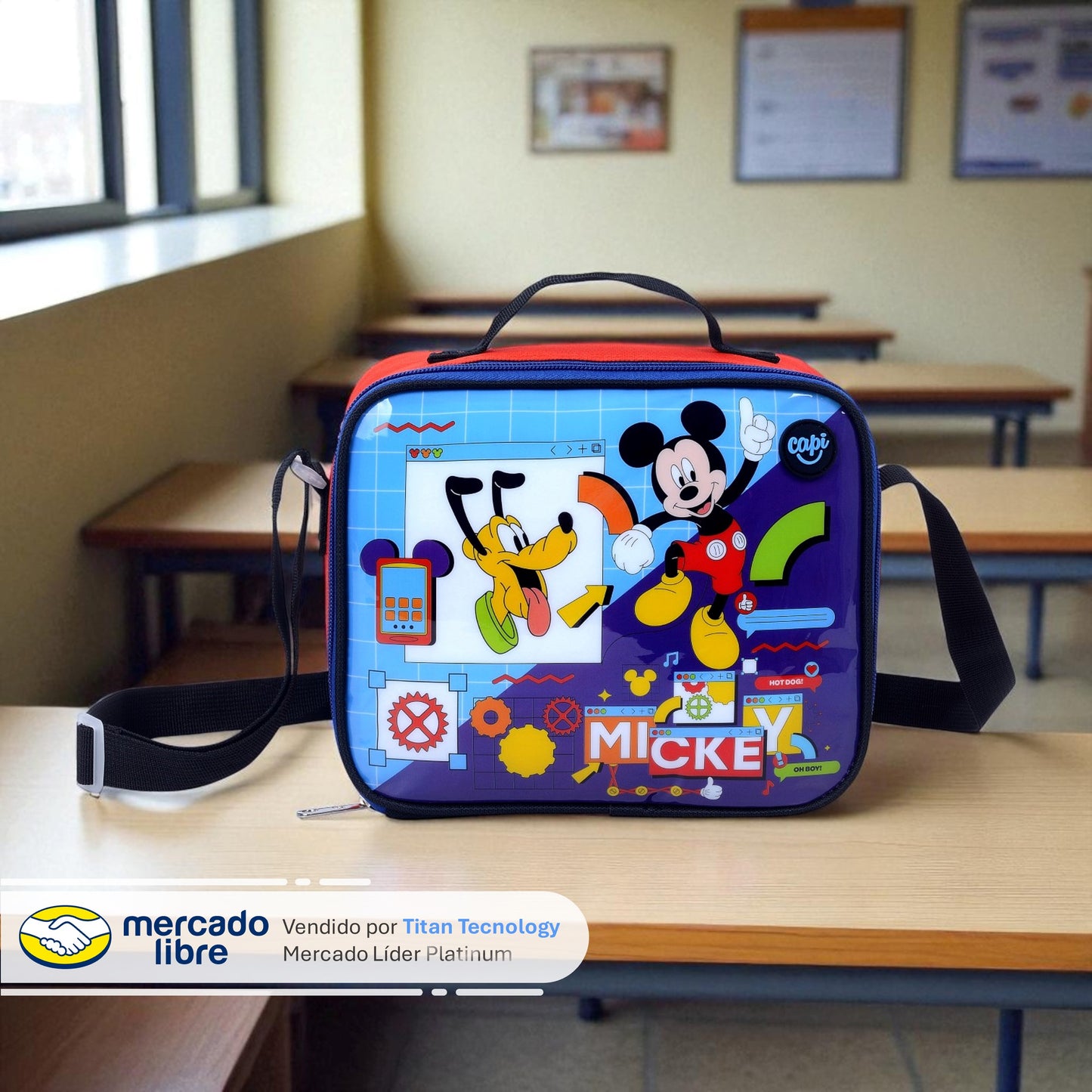 Tripack / Morral + Lonchera + Estuche Capi Kids - Mickey Mouse Tool (XS)