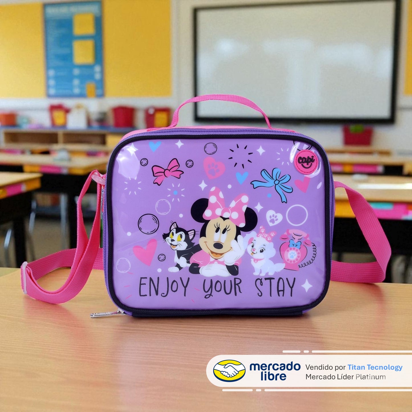 Tripack / Morral + Lonchera + Estuche Capi Kids - Minnie Chic (XS)