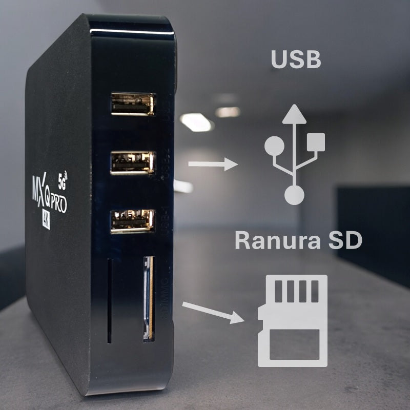 Tv Box Android 4K MxQpro - Wi-fi 2.4G/5G