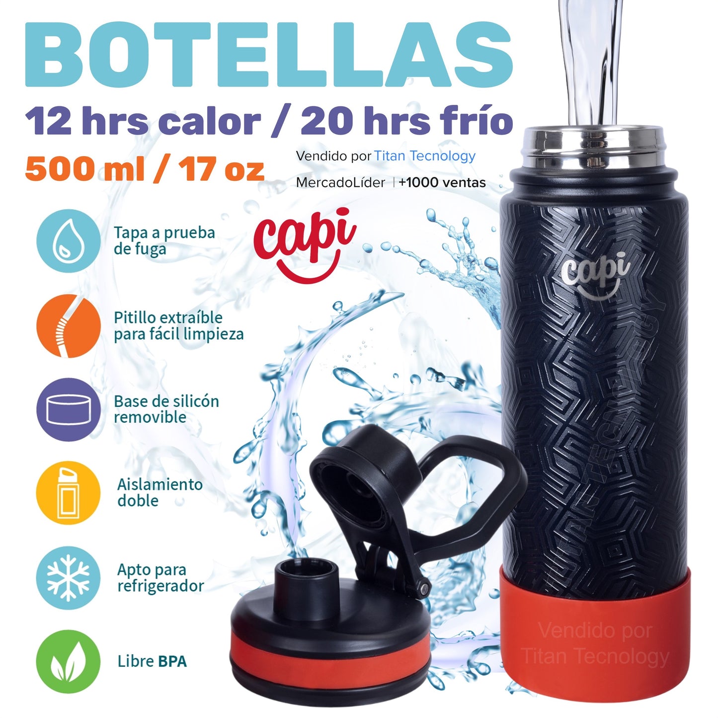 Termo / Vaso / Botella Capi Térmica Frío & Caliente 24oz