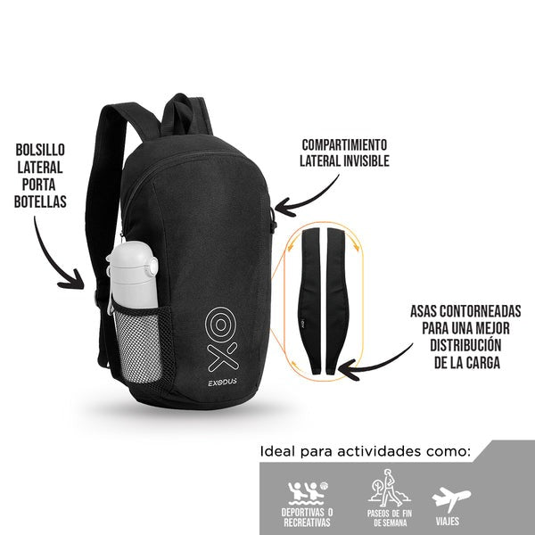 Bolso / Morral Exodus deportivo Domustreck 12L Negro