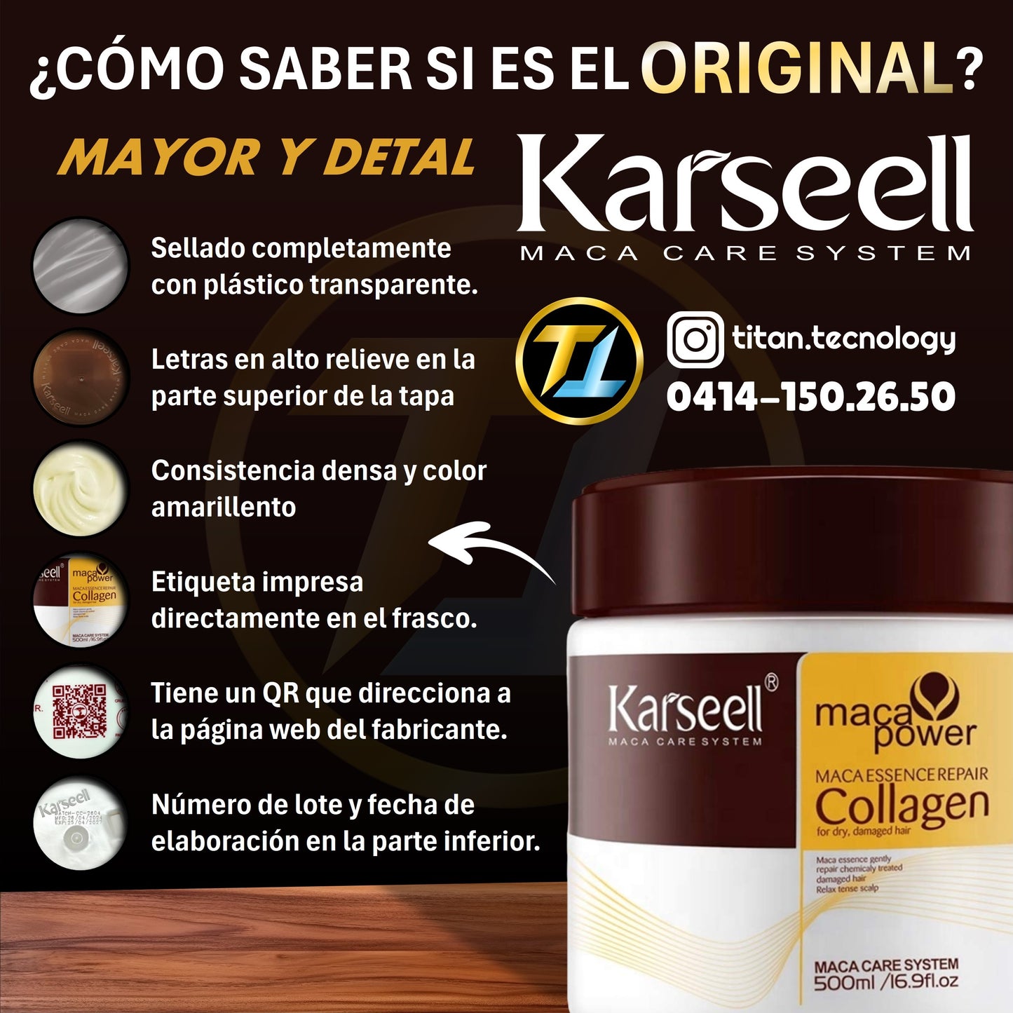 Combo FULL X4 Karseell Mascarilla + Aceite + Shampoo + Acondicionador