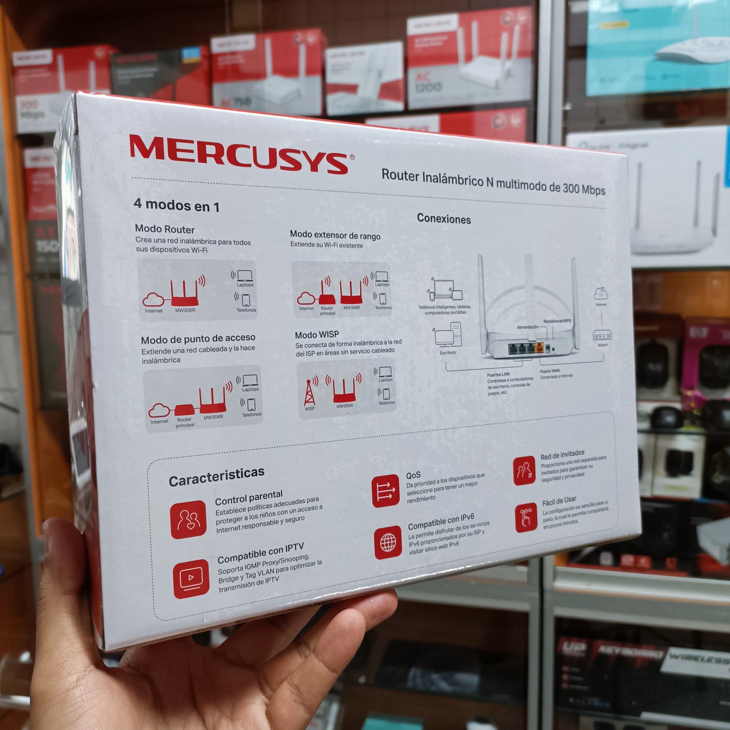 Router Wifi N300 Mbps MW306r 3 Antenas Multimodo Mercusys
