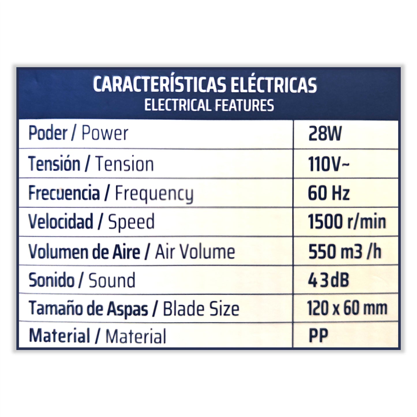 Extractor de aire para techo 8 Pulgadas Troen