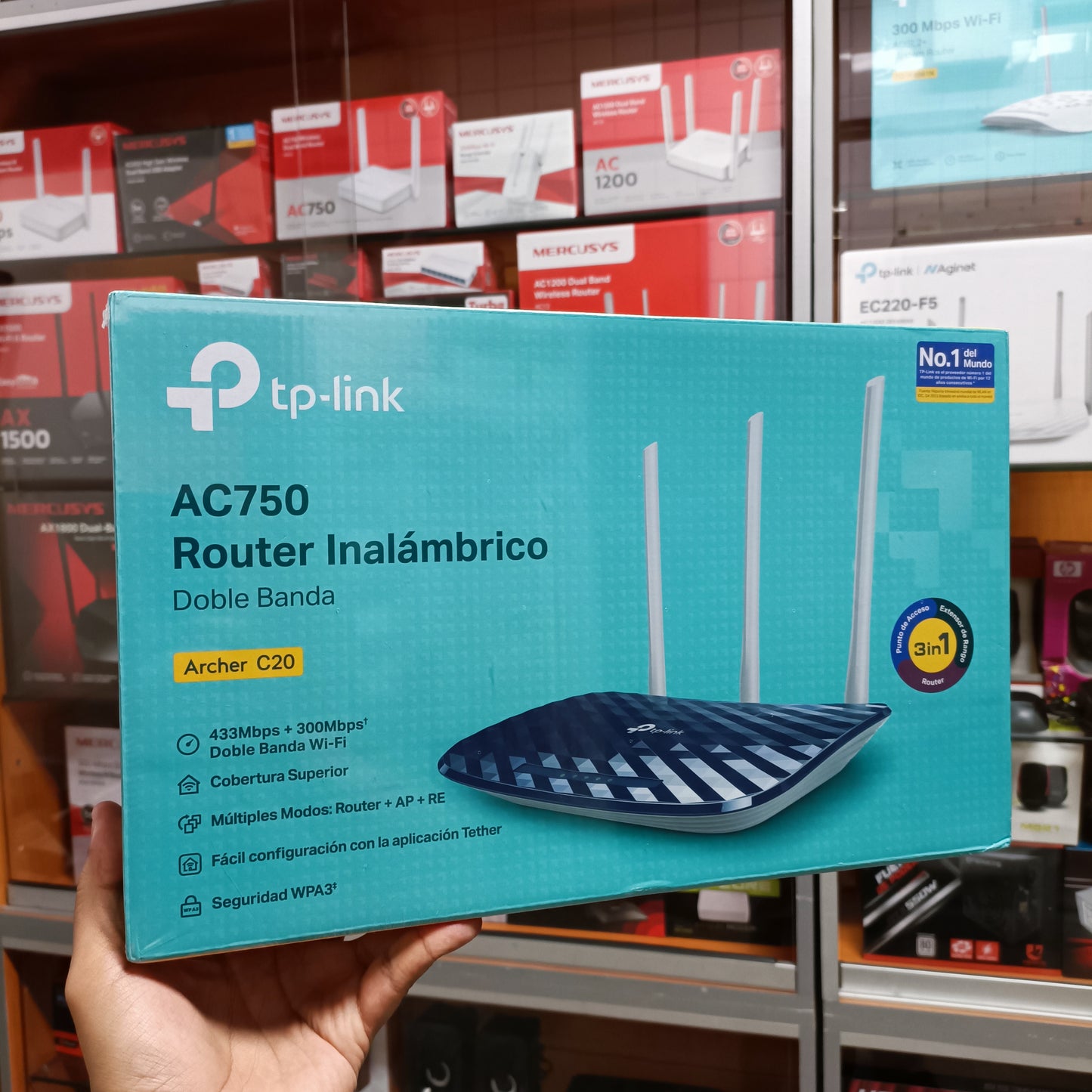 Router Wifi Archer C20 Dual Band AC750 Multimodo 3 en 1