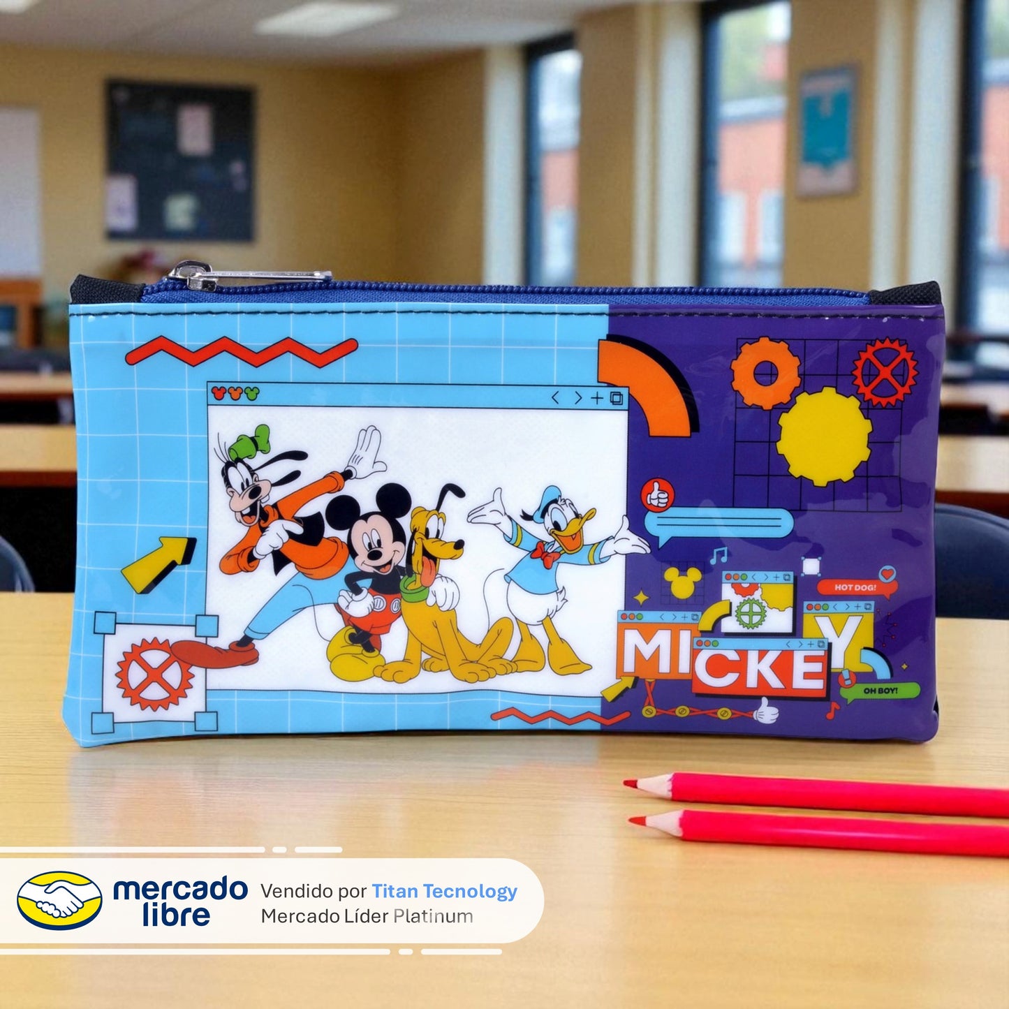 Tripack / Morral + Lonchera + Estuche Capi Kids - Mickey Mouse Tool (XS)