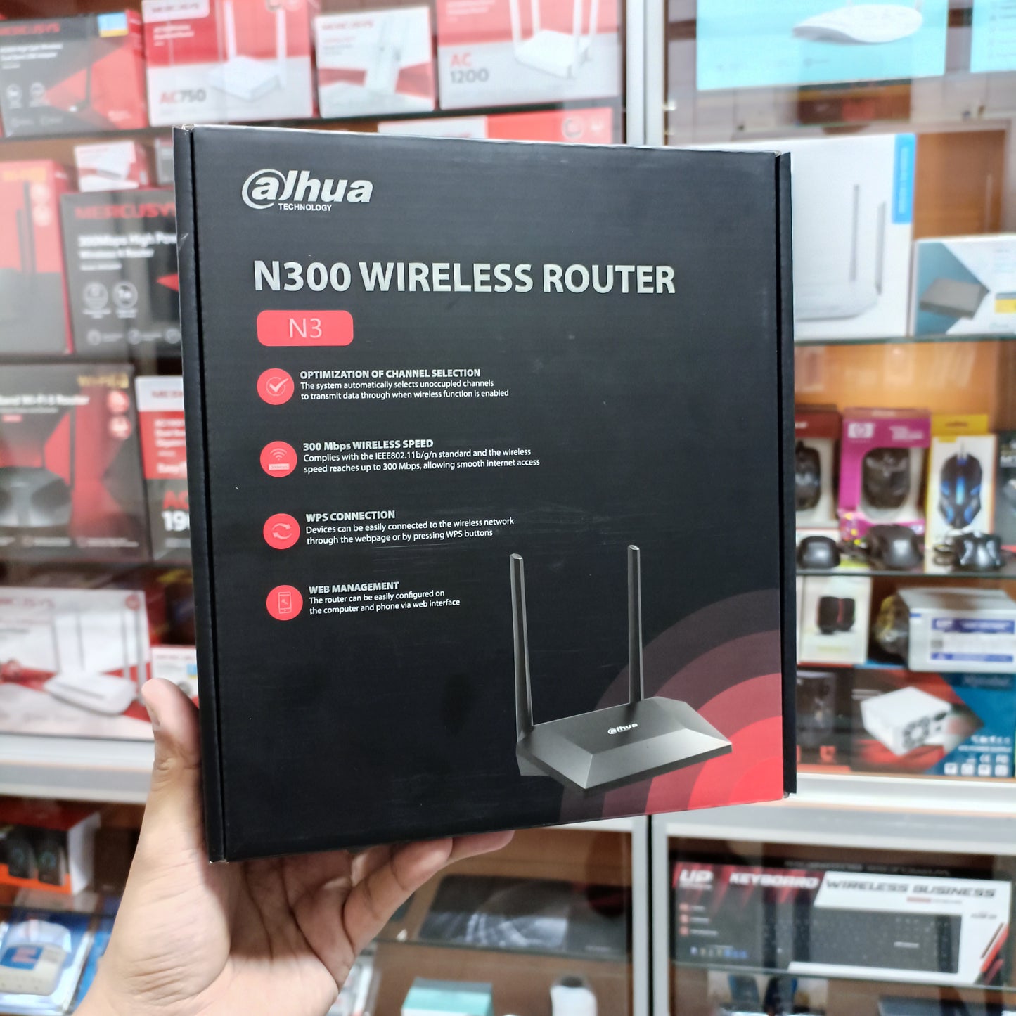Router Wifi 300 Mbps N300 N3 Dahua 2 Antenas
