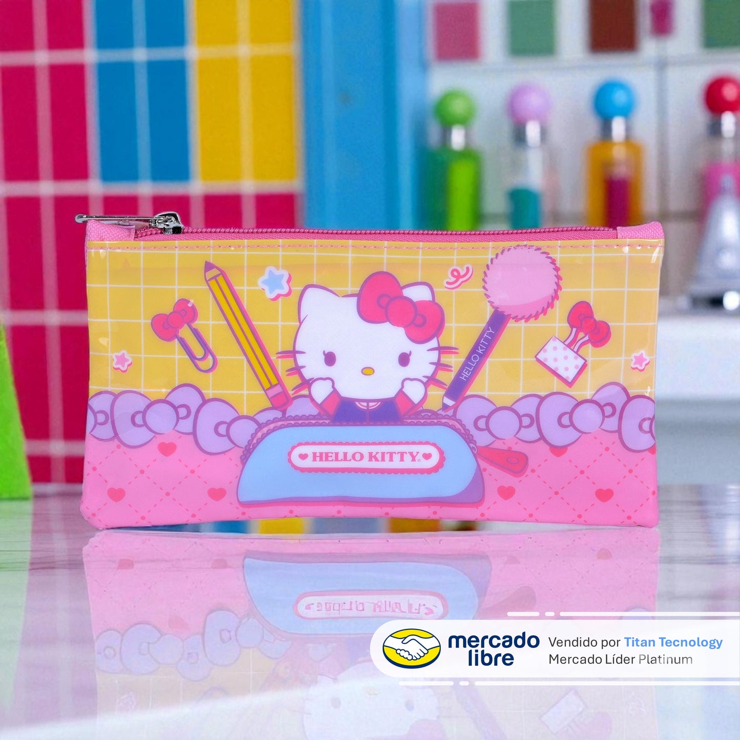 Tripack / Morral + Lonchera + Estuche Capi Kids - Hello Kitty Iconic (S)