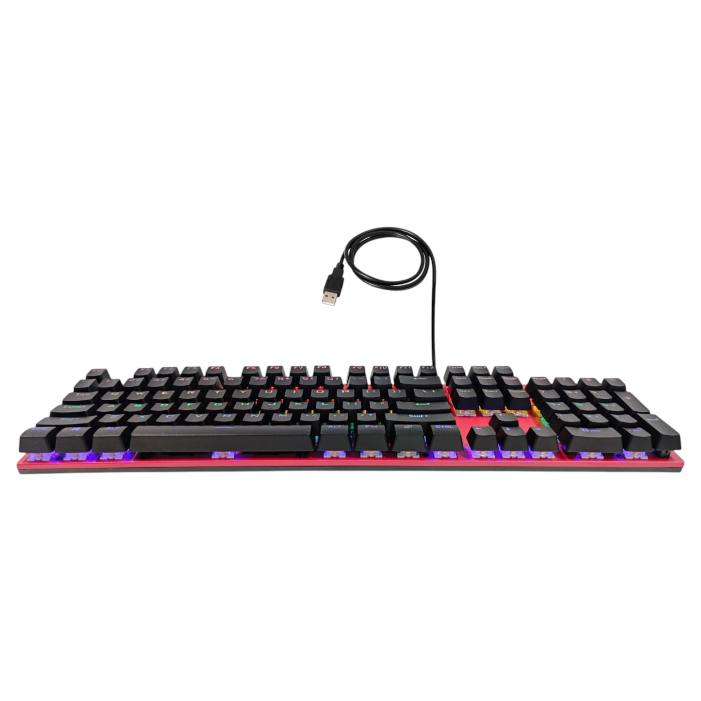 Teclado Mecánico Gamer Hot Swap Red USB Led RGB Switch Azul