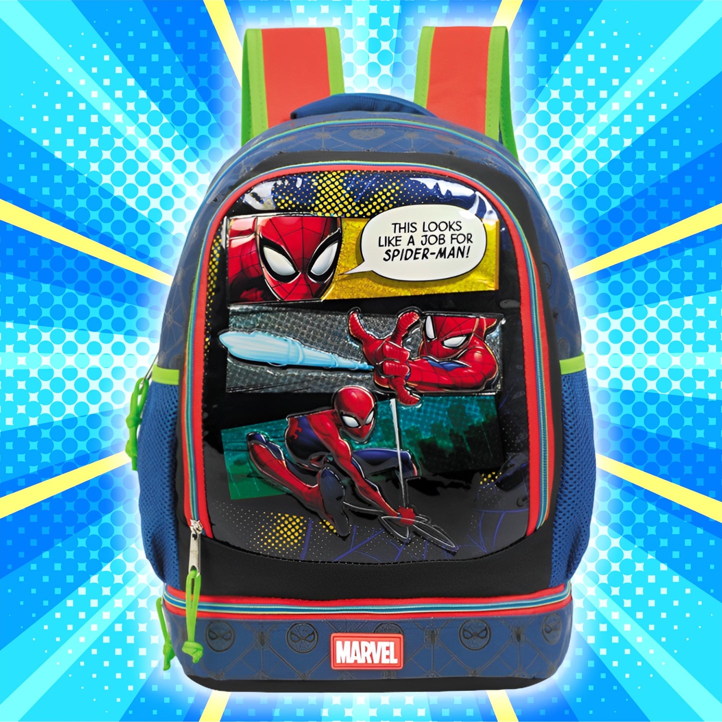 Bolso / Morral + Lonchera Integrada Capi Spider-Man Comics Marvel