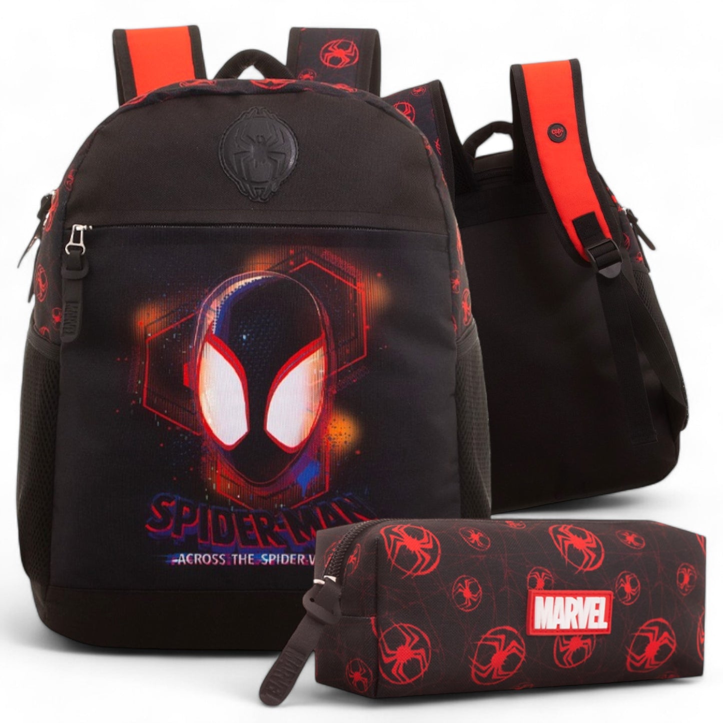Combo Morral + Cartuchera Spider-Man Spider Verse Capi