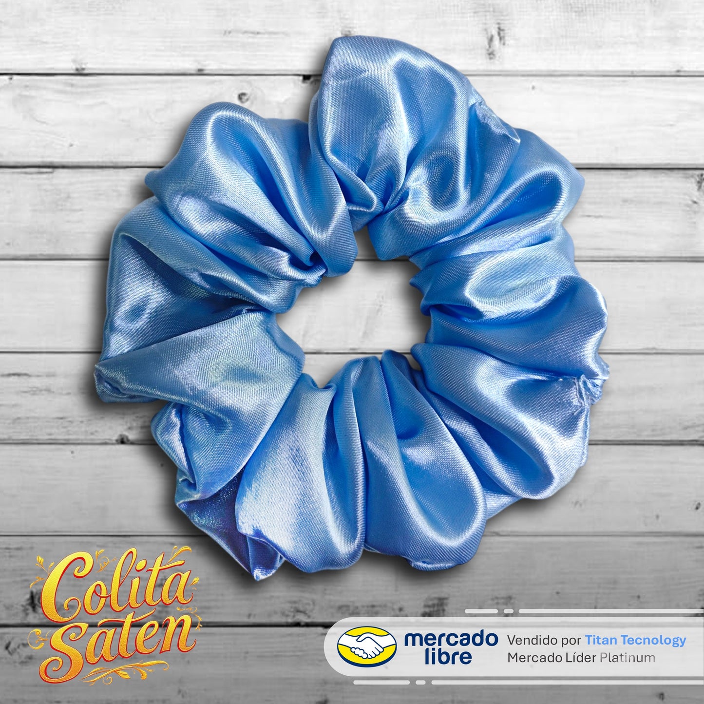 Scrunchies / Colita / Moñera / Moño De Satén - Pack De 3 Unidades