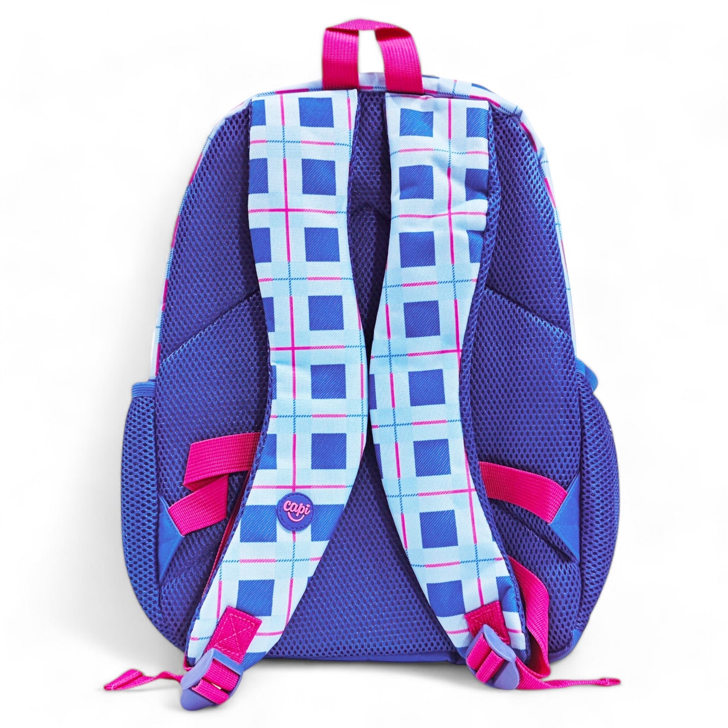 Bolso / Morral Grande Blue Pink + Porta Tablet 15"
