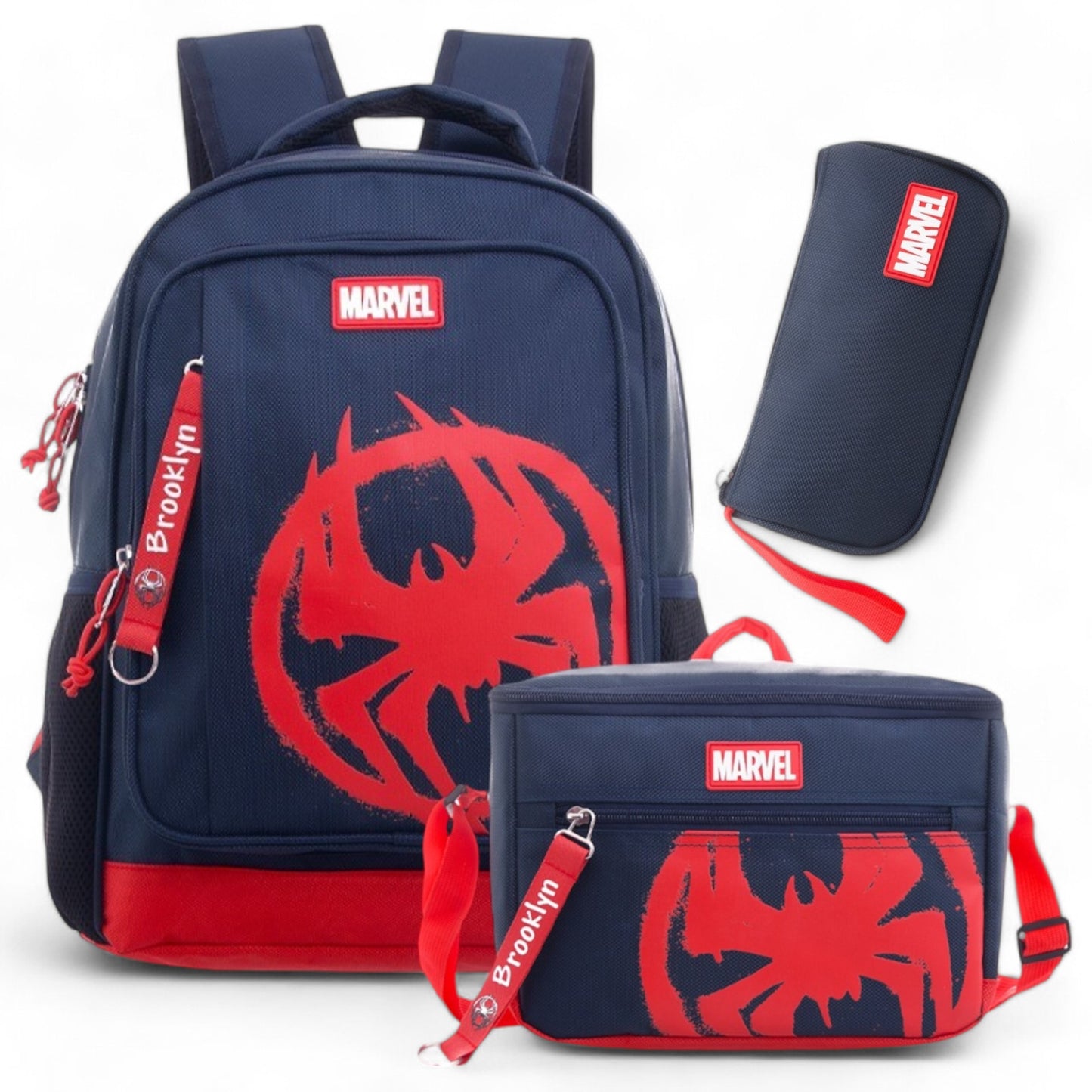 Combo Morral + Cartuchera + Lonchera Spider-Man Brooklyn
