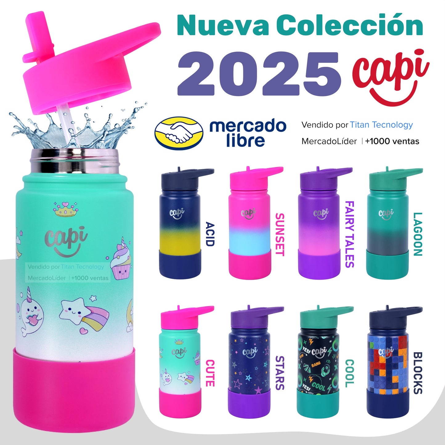 Termo / Vaso / Botella Térmica Capi Frío & Caliente 17oz / 500ml