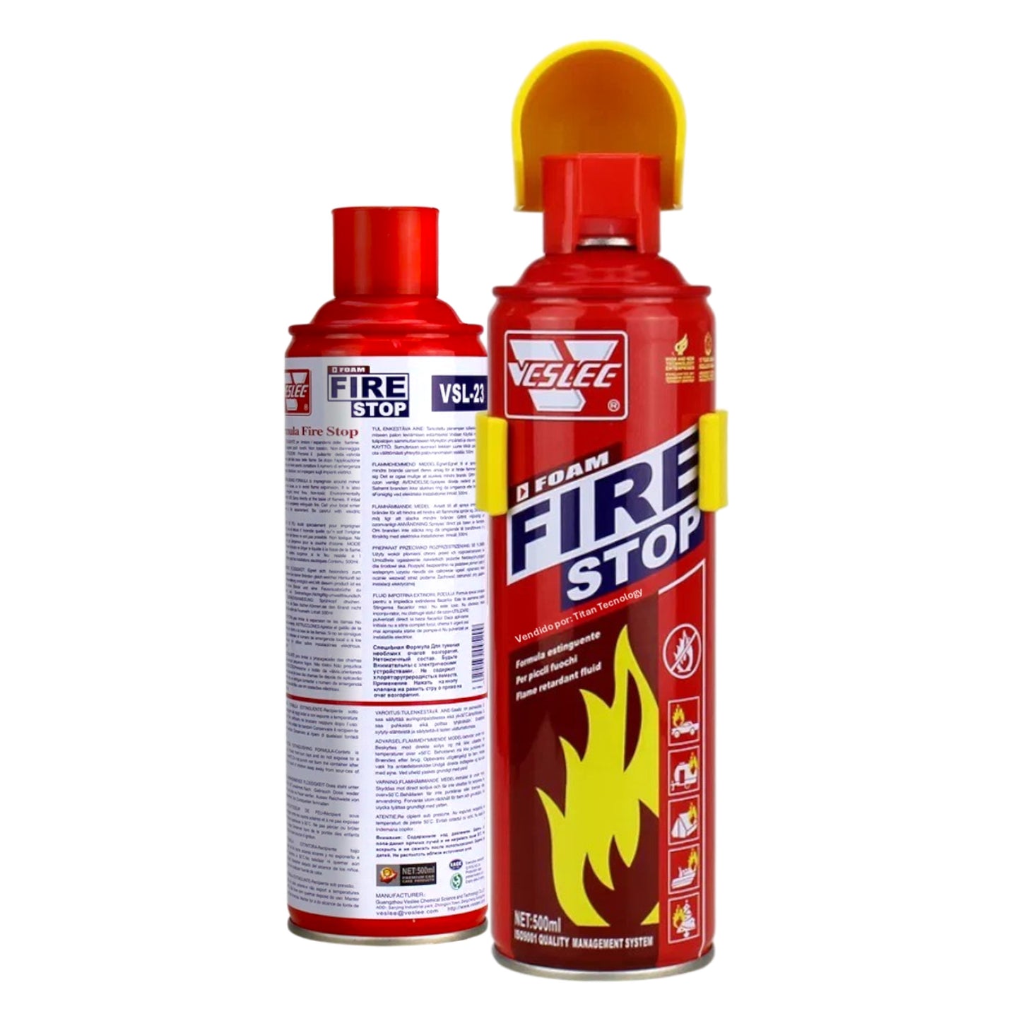 Mini Extintor Portátil Fire Stop para Carro / Moto 500ml