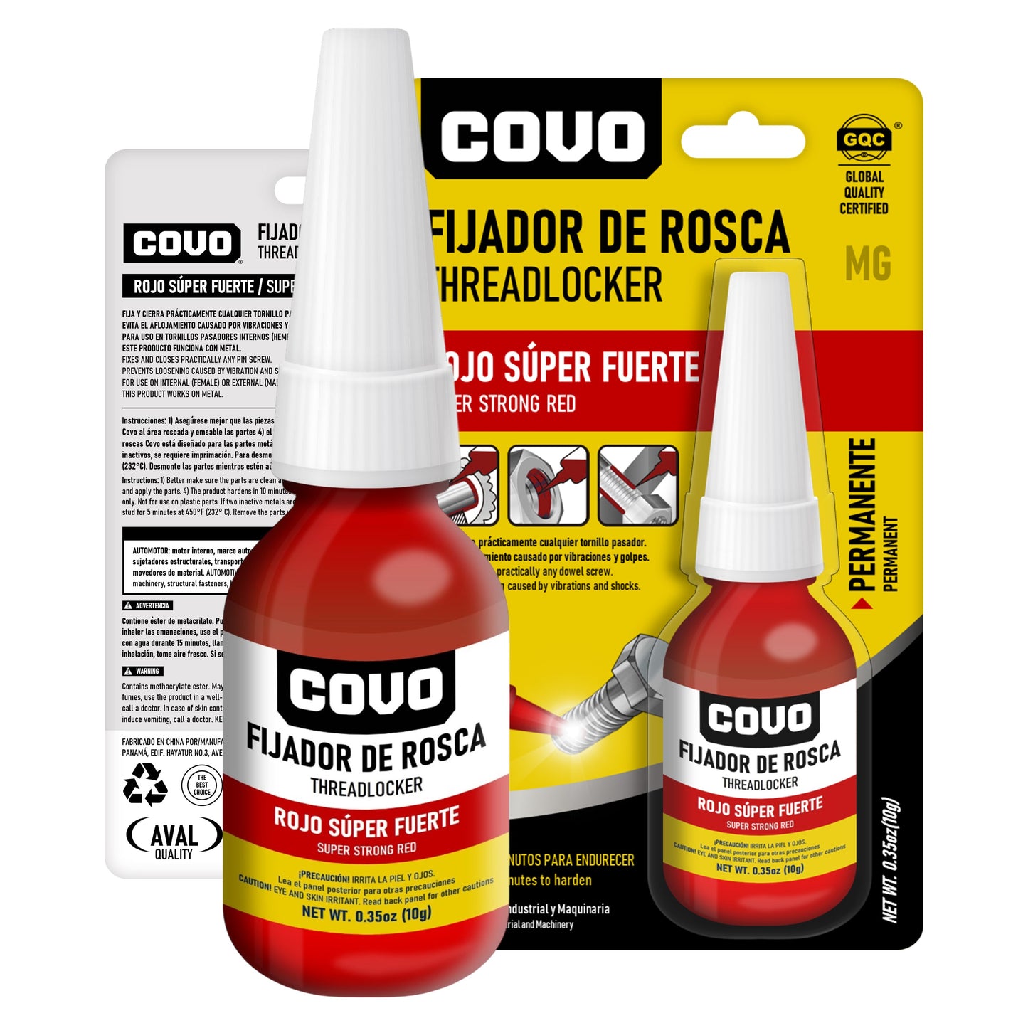 Fijador De Rosca Trabarosca Azul / Rojo - 0.35oz (10g)