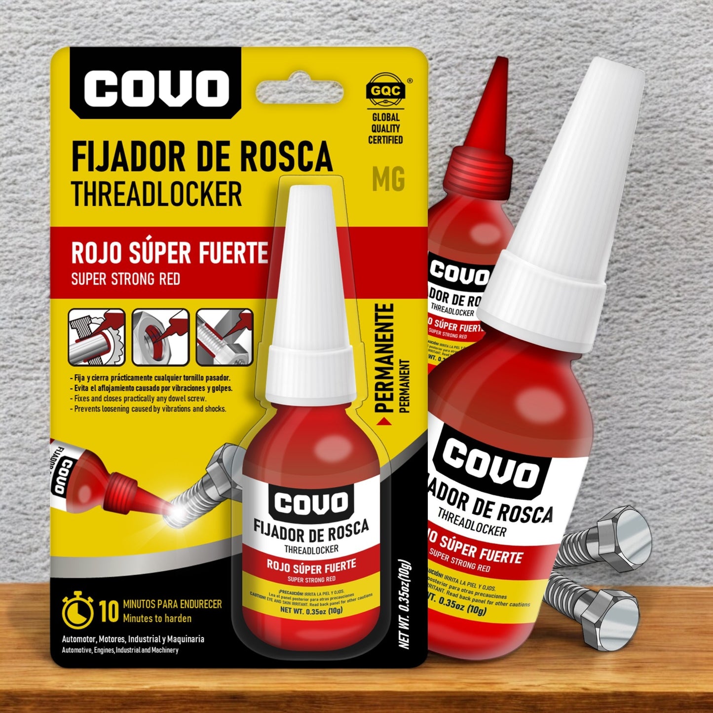 Fijador De Rosca Trabarosca Azul / Rojo - 0.35oz (10g)