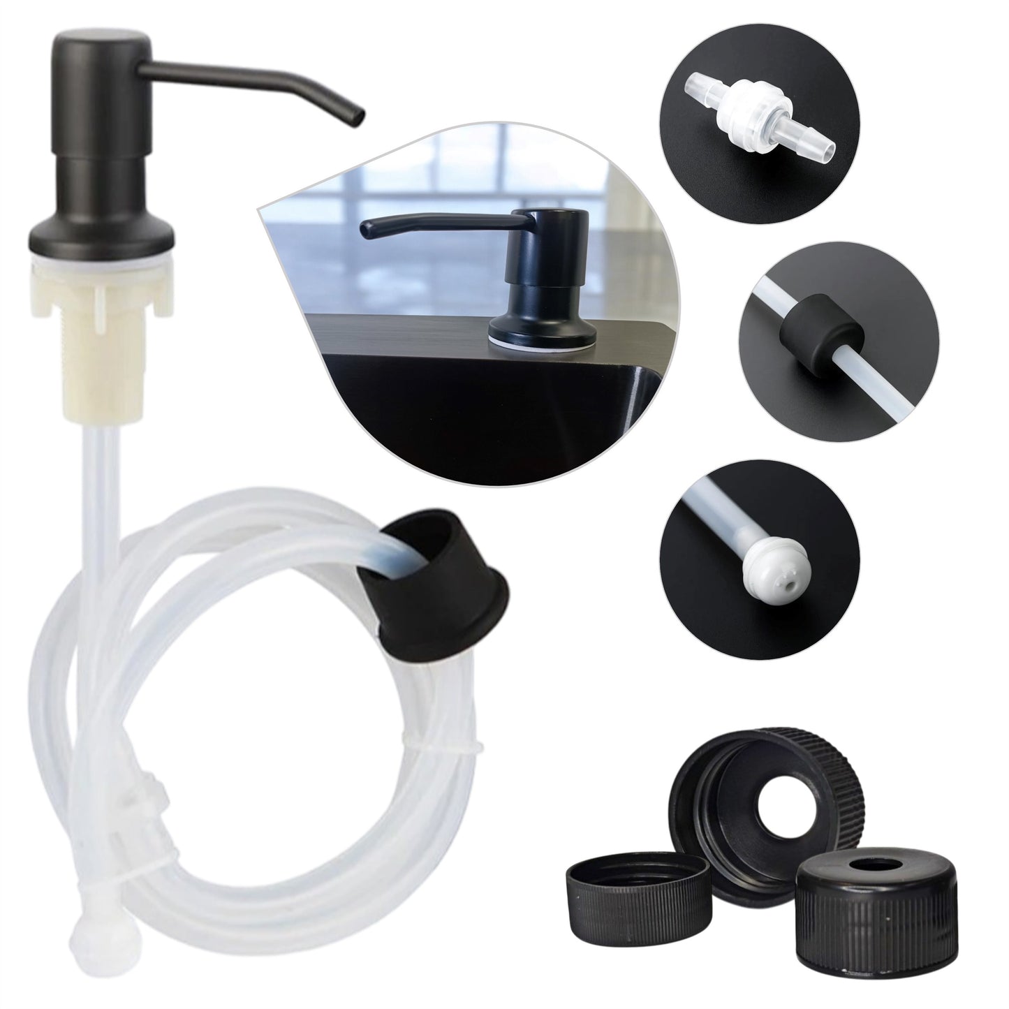 Dispensador De Jabón Empotrable Para Lavaplatos y Fregaderos