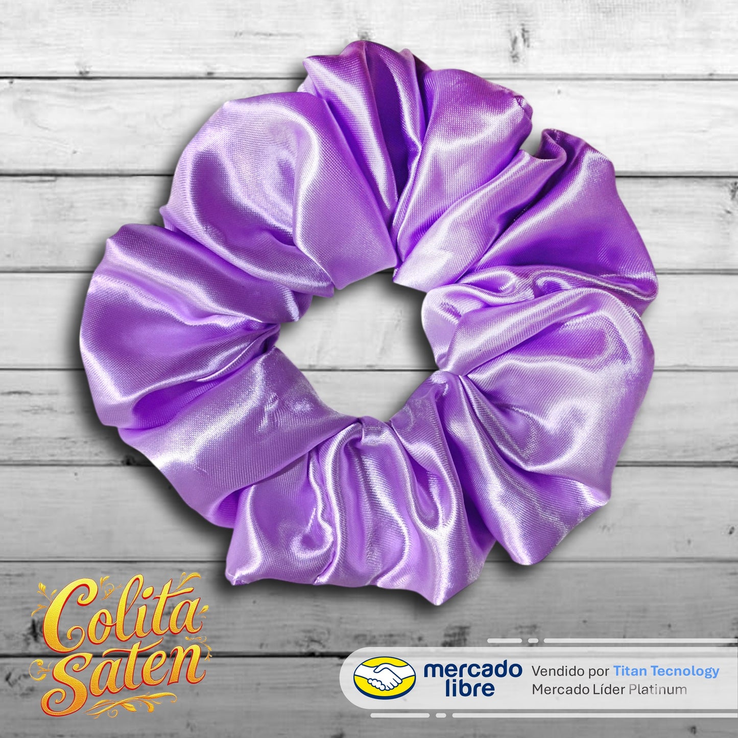 Scrunchies / Colita / Moñera / Moño De Satén - Pack De 3 Unidades