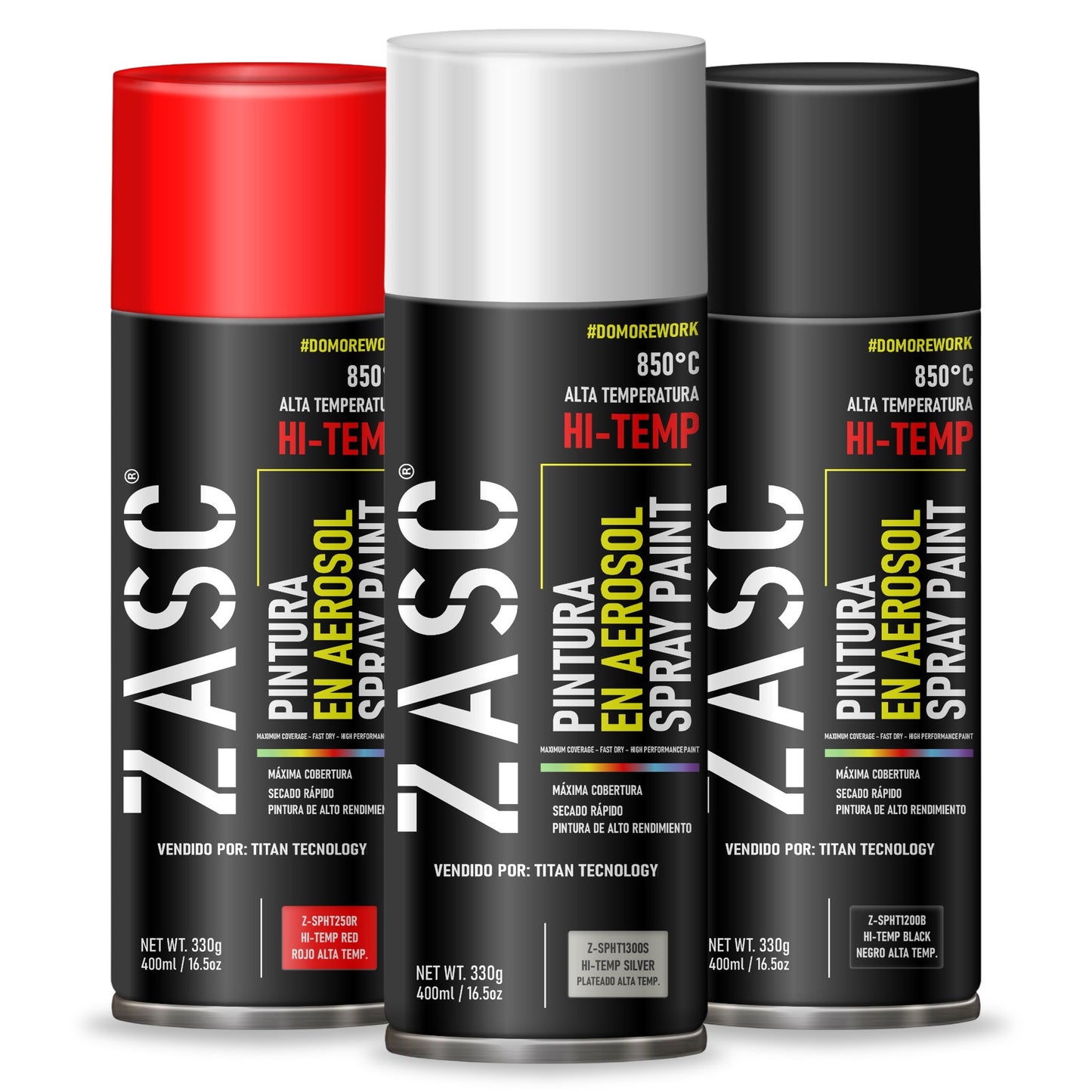 Pintura En Spray / Aerosol Zasc de Alta Temperatura 400ml