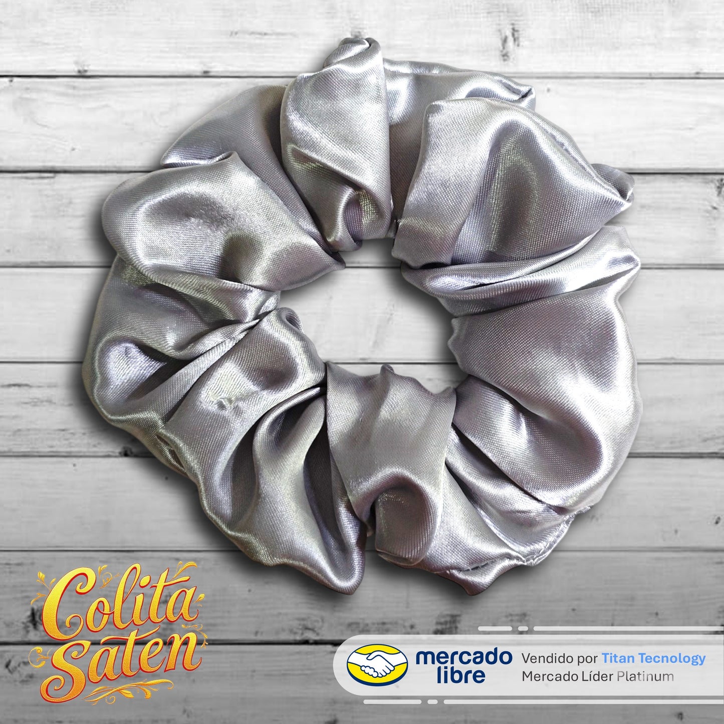Scrunchies / Colita / Moñera / Moño De Satén - Pack De 3 Unidades