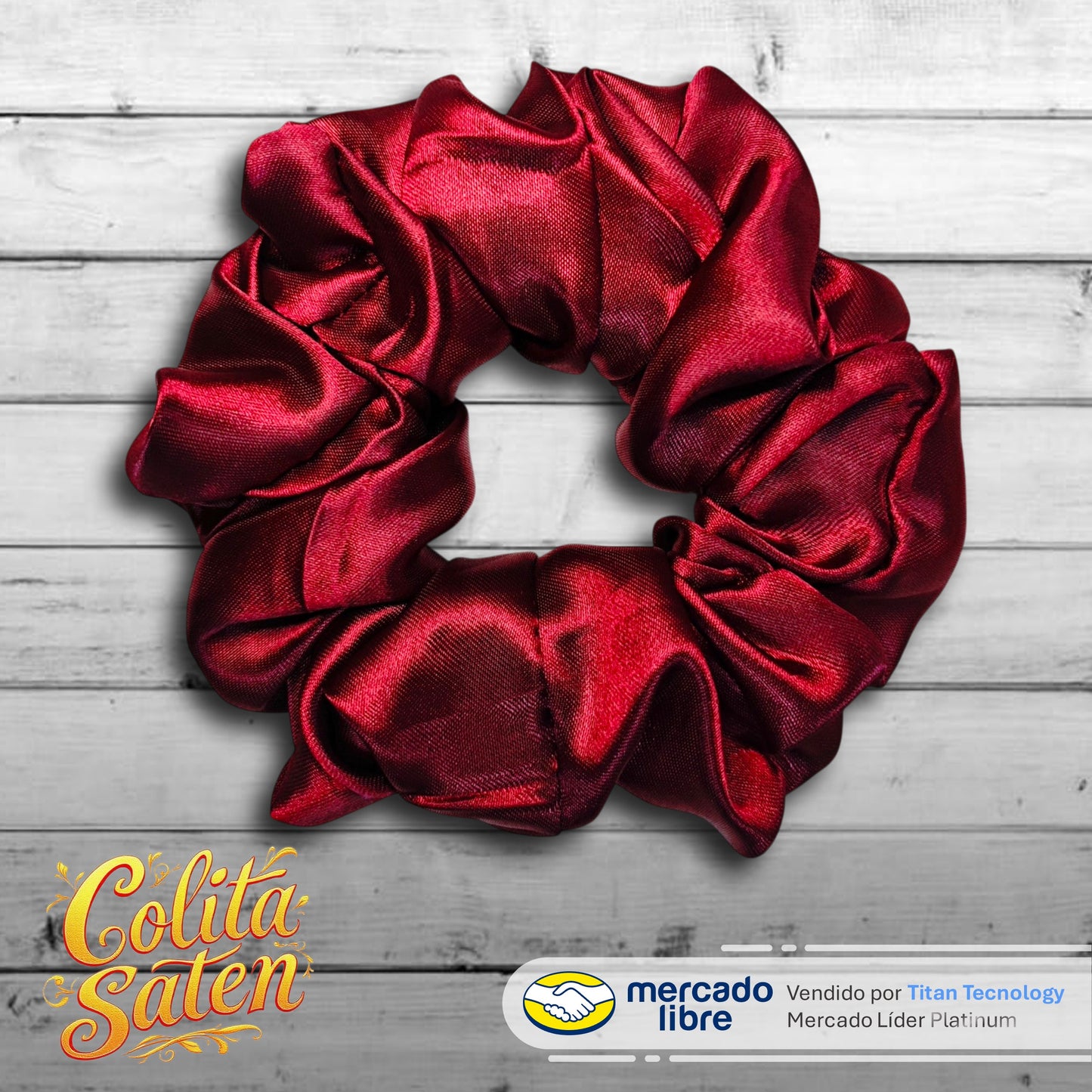 Scrunchies / Colita / Moñera / Moño De Satén - Pack De 3 Unidades