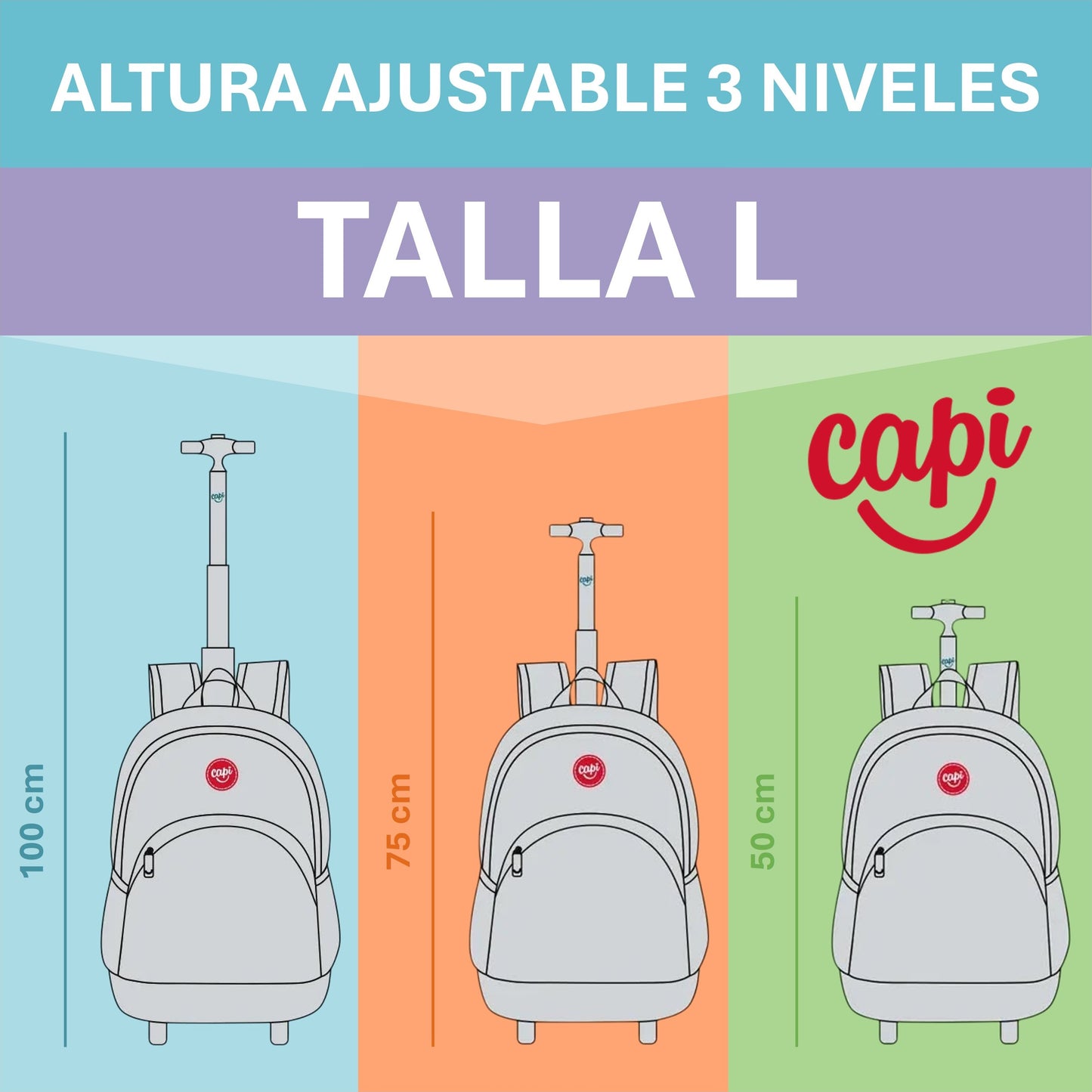 Bolso / Morral Capi con Ruedas Joy Gradiente