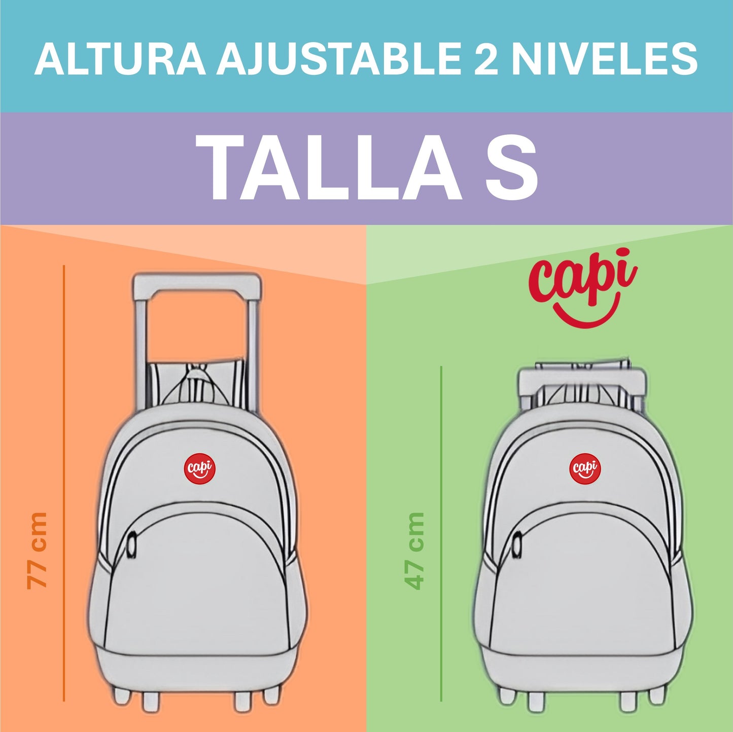 Bolso / Morral Capi con Ruedas Frozen Disney