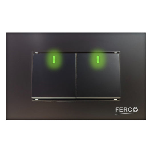 Interruptor / Apagador Doble Ferco Negro Luminiscente 120v