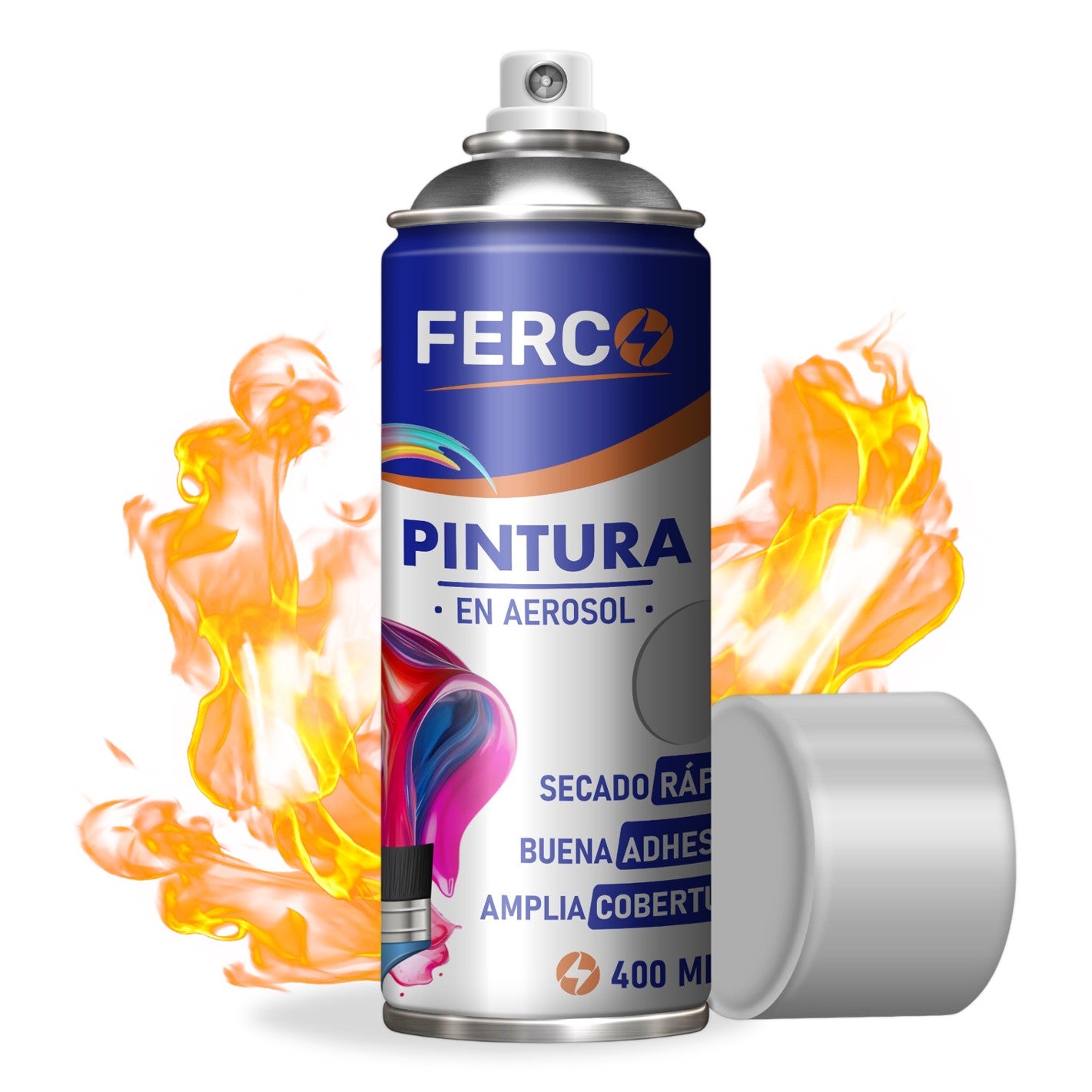 Pintura Ferco en Spray / Aerosol Acrílica de Alta Temperatura 400cc
