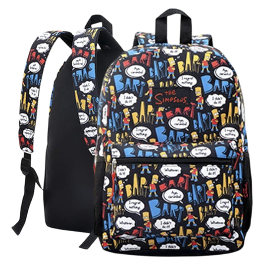 Bolso / Morral Grande Capi The Simpsons Negro Bart