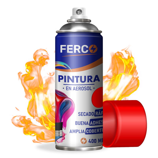 Pintura Ferco en Spray / Aerosol Acrílica de Alta Temperatura 400cc