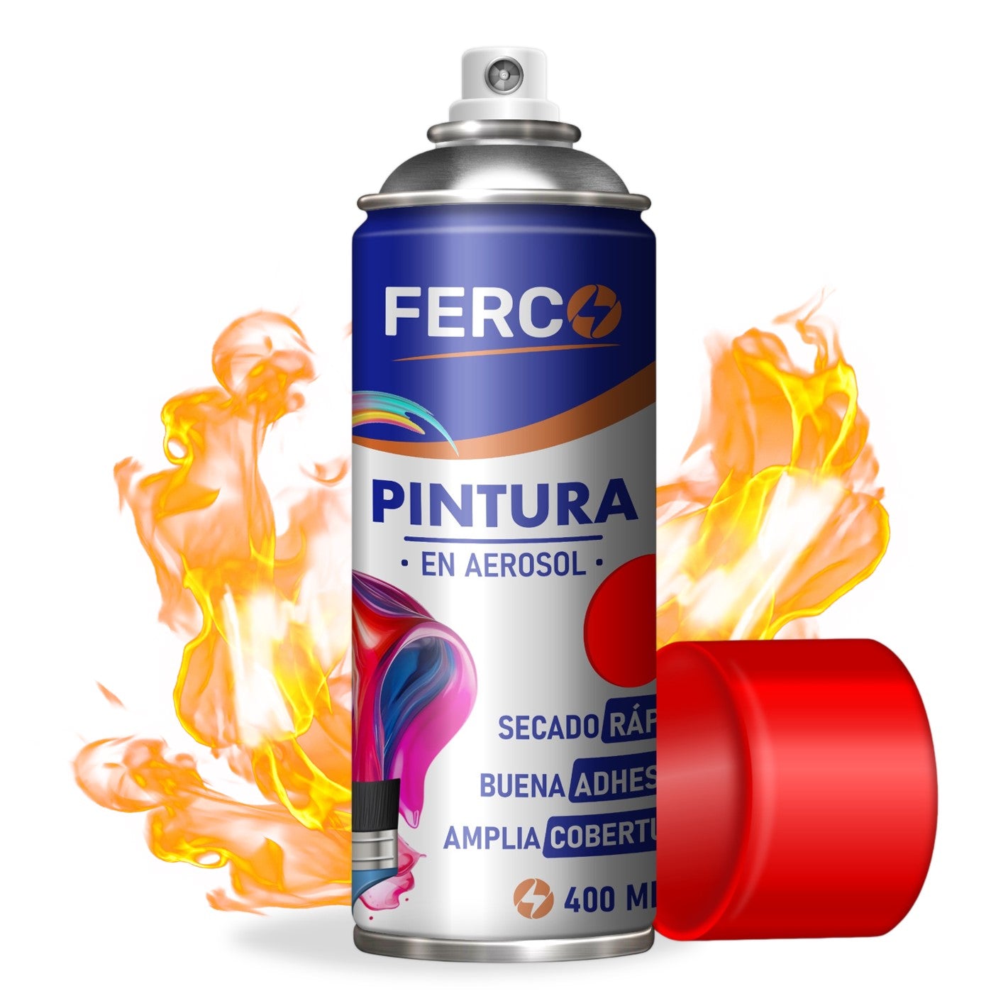 Pintura Ferco en Spray / Aerosol Acrílica de Alta Temperatura 400cc