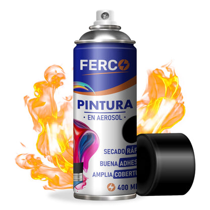 Pintura Ferco en Spray / Aerosol Acrílica de Alta Temperatura 400cc