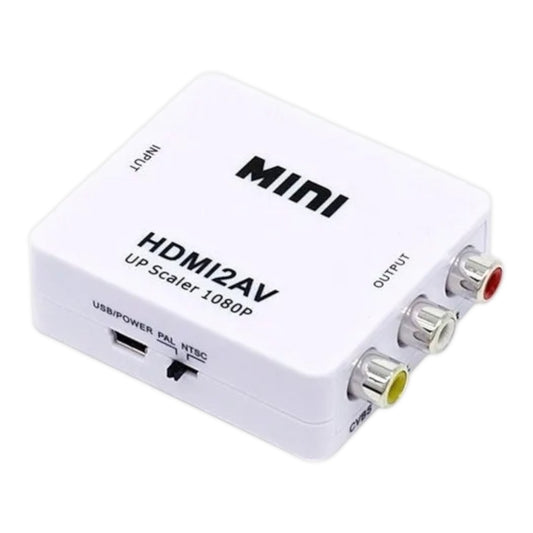 Mini Adaptador / Convertidor (HDMI a RCA) 1080p Tv / Monitor