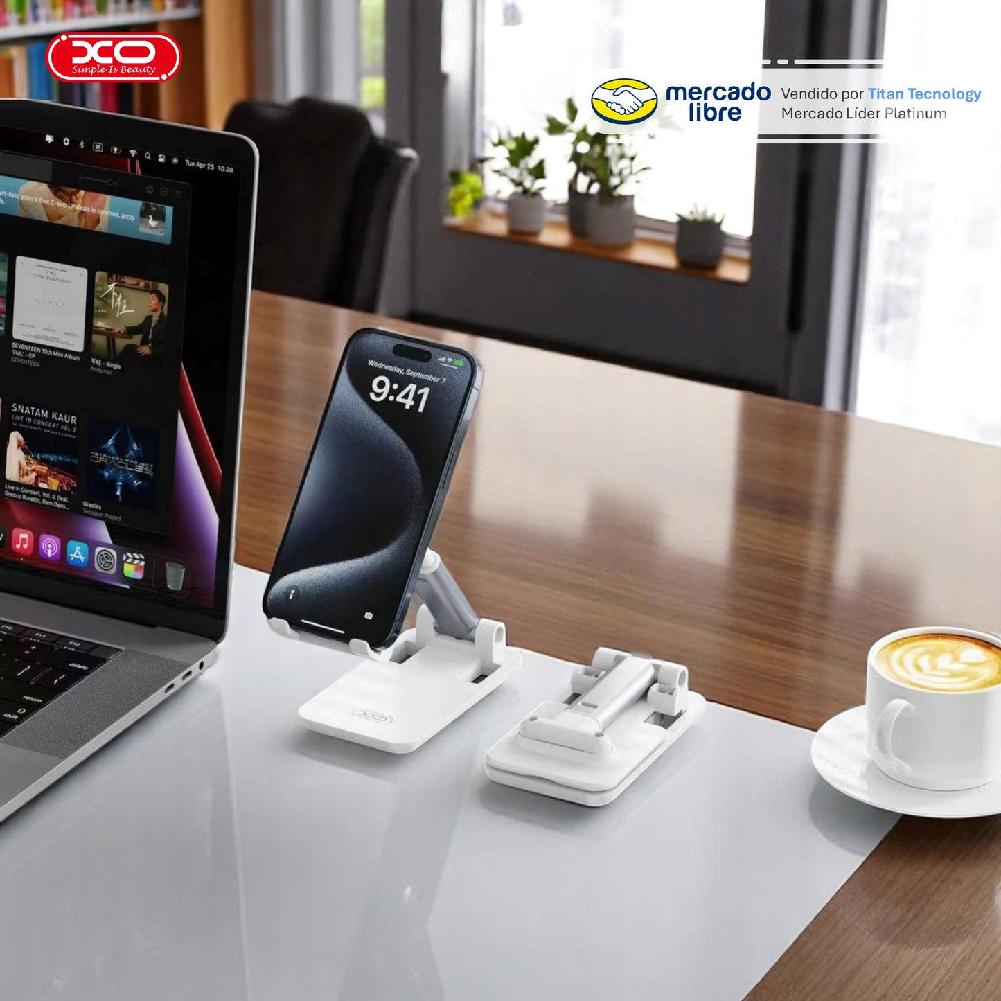 Base / Soporte Ajustable Universal XO para celular o tablet