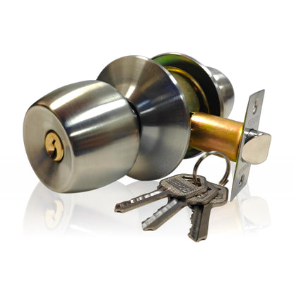 Cerradura De Pomo de Acero Inoxidable Ferco (+3 Llaves)