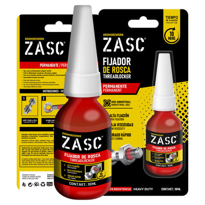 Fijador De Rosca Trabarosca ZASC Rojo Súper Fuerte 10ml