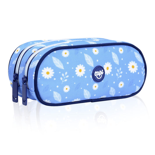 Cartuchera / Estuche Capi Ovalado Doble Cierre Daisy