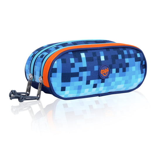 Cartuchera / Estuche Capi Ovalado Doble Cierre Bricks
